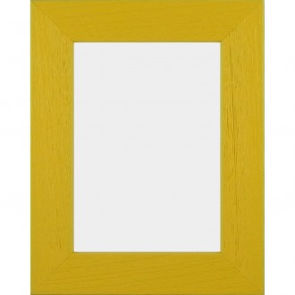 Solid Wood Scratched Grain Picture Frame Yellow